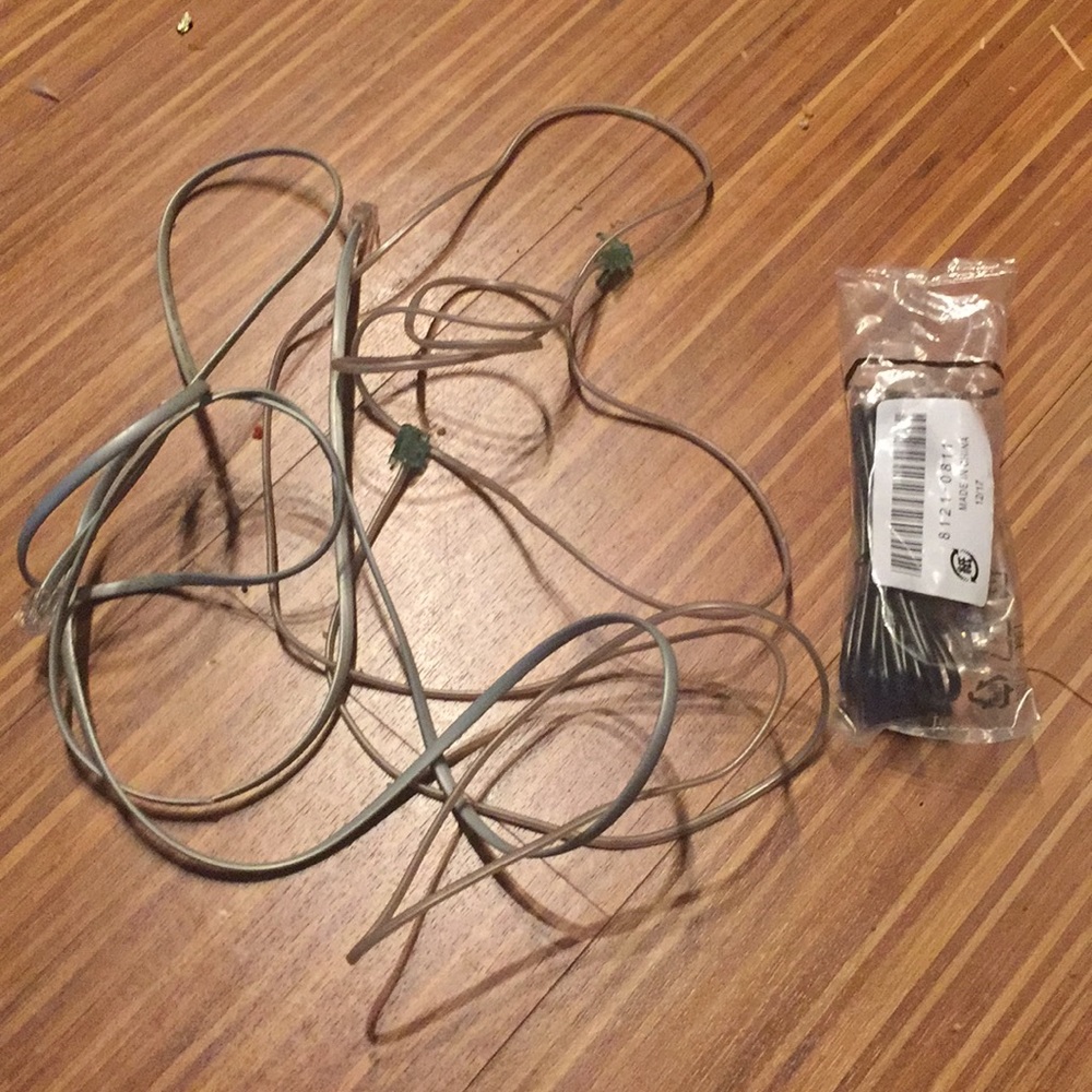 3 phone cords or fax cables